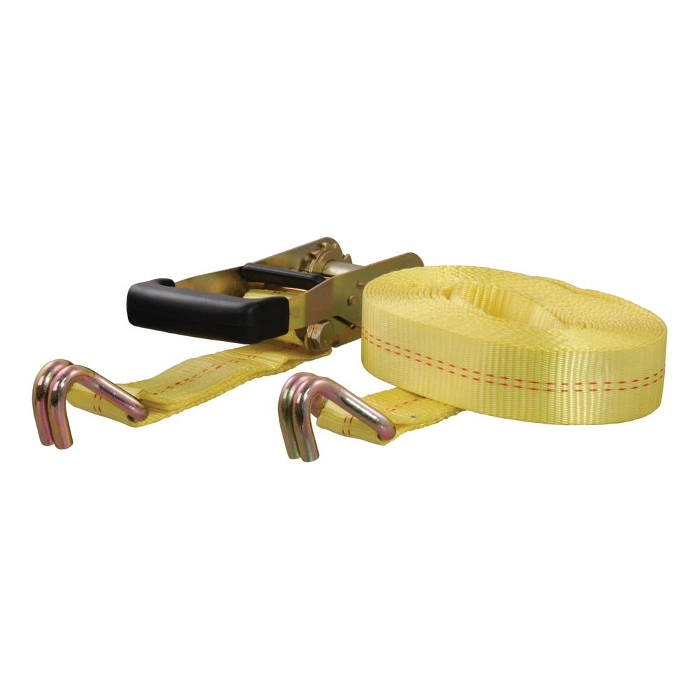 83047 Cargo Strap with J-Hooks, Yellow, 3,333-lb, 27-ft E7Q3 - product image 1