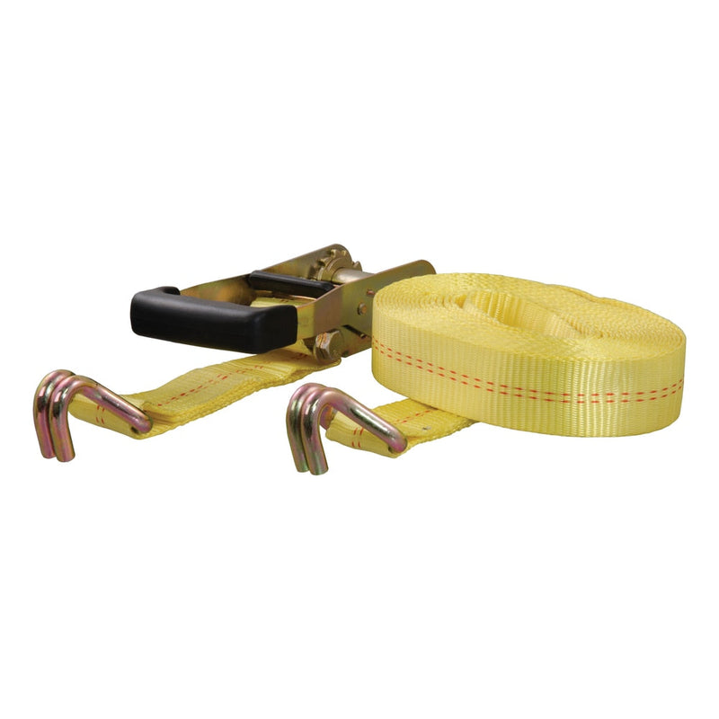 83047 Cargo Strap with J-Hooks, Yellow, 3,333-lb, 27-ft E7Q3