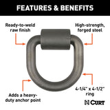 83760 3 x 3-in Weld-On Tie-Down D-Ring (8,833 lbs, Raw Steel) J7O2 - product image 2