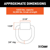 83760 3 x 3-in Weld-On Tie-Down D-Ring (8,833 lbs, Raw Steel) J7O2 - product image 3