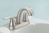 Plymouth Double Handle 4-in Centreset Bathroom Sink Faucet with Pop-Up Drain, Brushed Nickel D4I5 - product image 4
