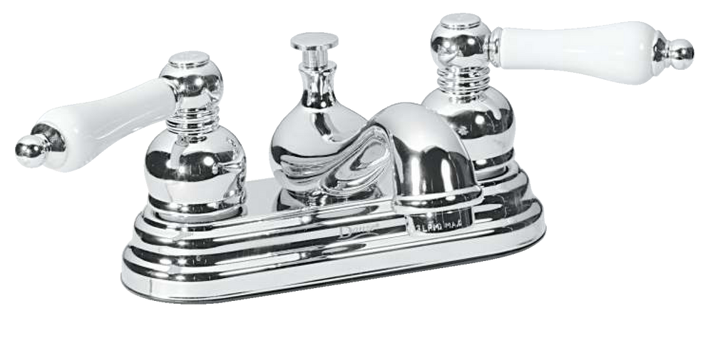 Sheridan Double Handle 4-in Centreset Bathroom Sink Faucet with Pop-Up Drain, Chrome Q9B0 - product image 2