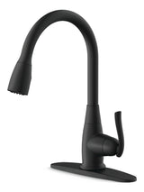 Terrazo 1-Handle Pull Down Kitchen Faucet, Matte Black E7D3 - product image 1