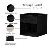 Collapsible Transparent Front Cube, 11-in, 6-pk, Black A3E7 - product image 3