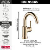 1-Handle High-Arc Lavatory Faucet, Champagne Bronze G5I0 - product image 4