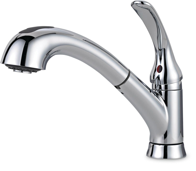 Casey Single Handle Pull Out Kitchen Faucet, Chrome Z8T2