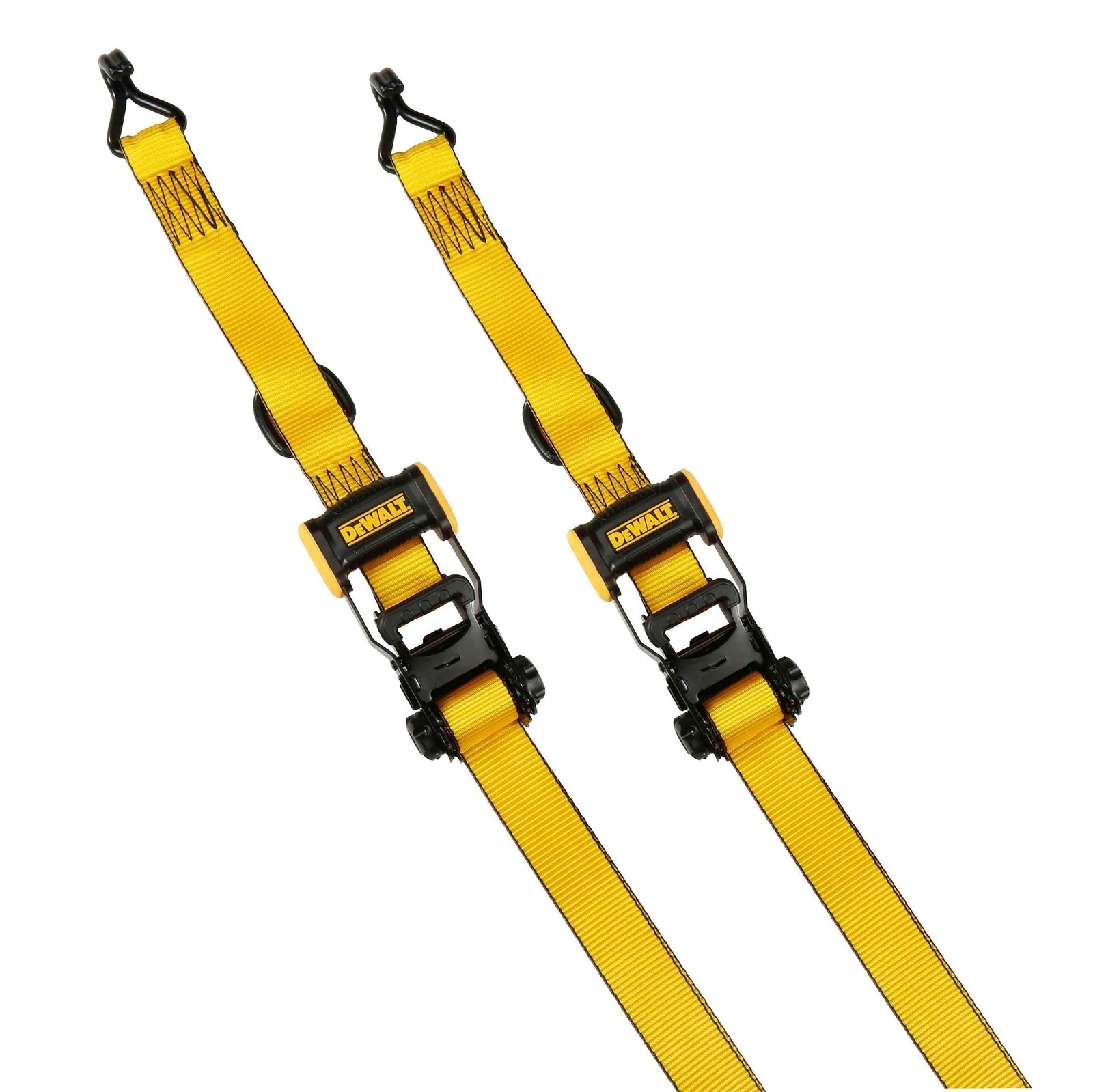 3,300-lb Ratchet Tie Down Strap, Weatherproof, 1.5-in x 16-ft (3.8 cm x 4.8 m), 2-pk E8O8 - product image 1