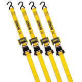 DXBC18004 1,800-lb Ratchet Tie-Down Straps, 1.25-in x 12-ft, 4-pk V5A0 - product image 1