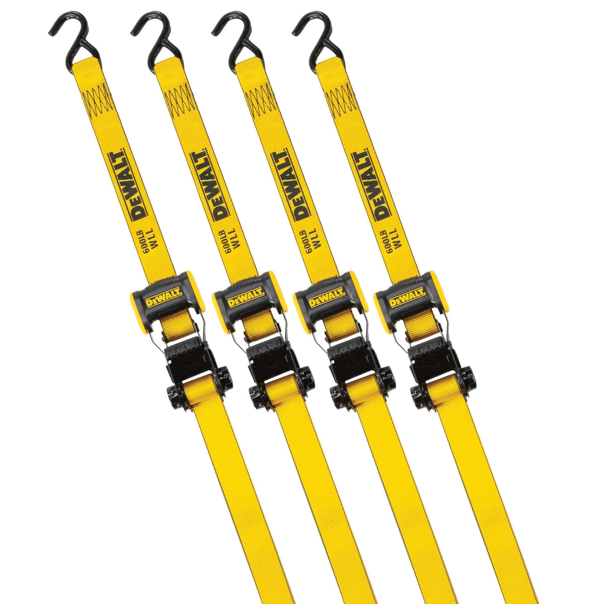 DXBC18004 1,800-lb Ratchet Tie-Down Straps, 1.25-in x 12-ft, 4-pk V5A0 - product image 1