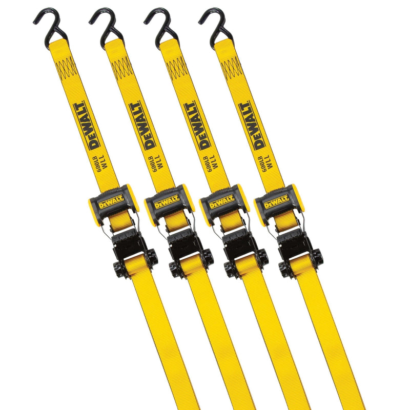 DXBC18004 1,800-lb Ratchet Tie-Down Straps, 1.25-in x 12-ft, 4-pk V5A0