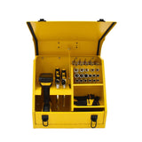 Handheld Steel Shop Tool Box with Lid & Handle, Yellow, 15-in J4C6 - product image 4