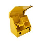 Handheld Steel Shop Tool Box with Lid & Handle, Yellow, 15-in J4C6 - product image 5