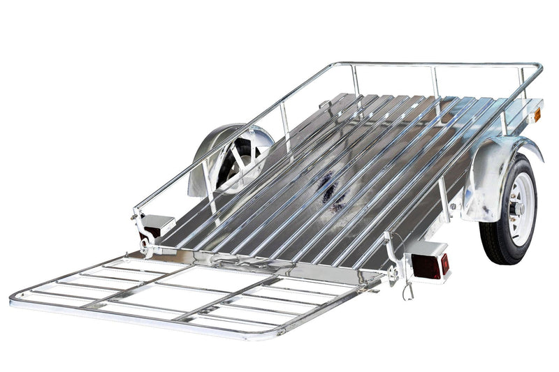 DK2 4x6-ft Single-Axle Open Rail Galvanized Utility Trailer A4K2