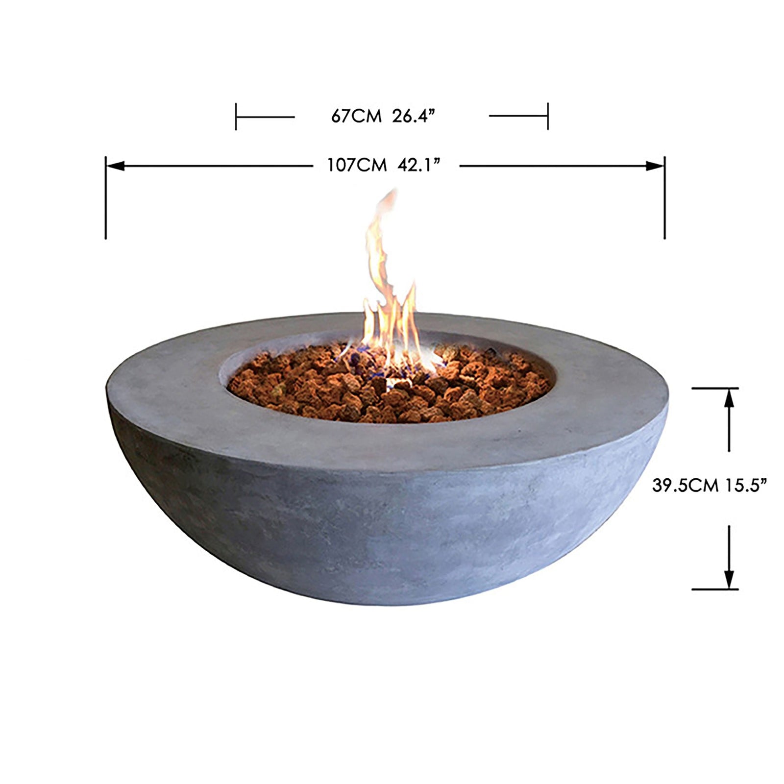 Lunar Bowl Liquid Propane, Light Grey I9A8 - product image 4