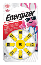 8-pk Size AZ10 1.4V / 1.4 Volt Zinc Hearing Aid Batteries, EZ Turn Lock O4P4 - product image 1