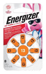 8-pk Size AZ13 1.4V / 1.4 Volt Zinc Hearing Aid Batteries, EZ Turn Lock R4G1 - product image 1