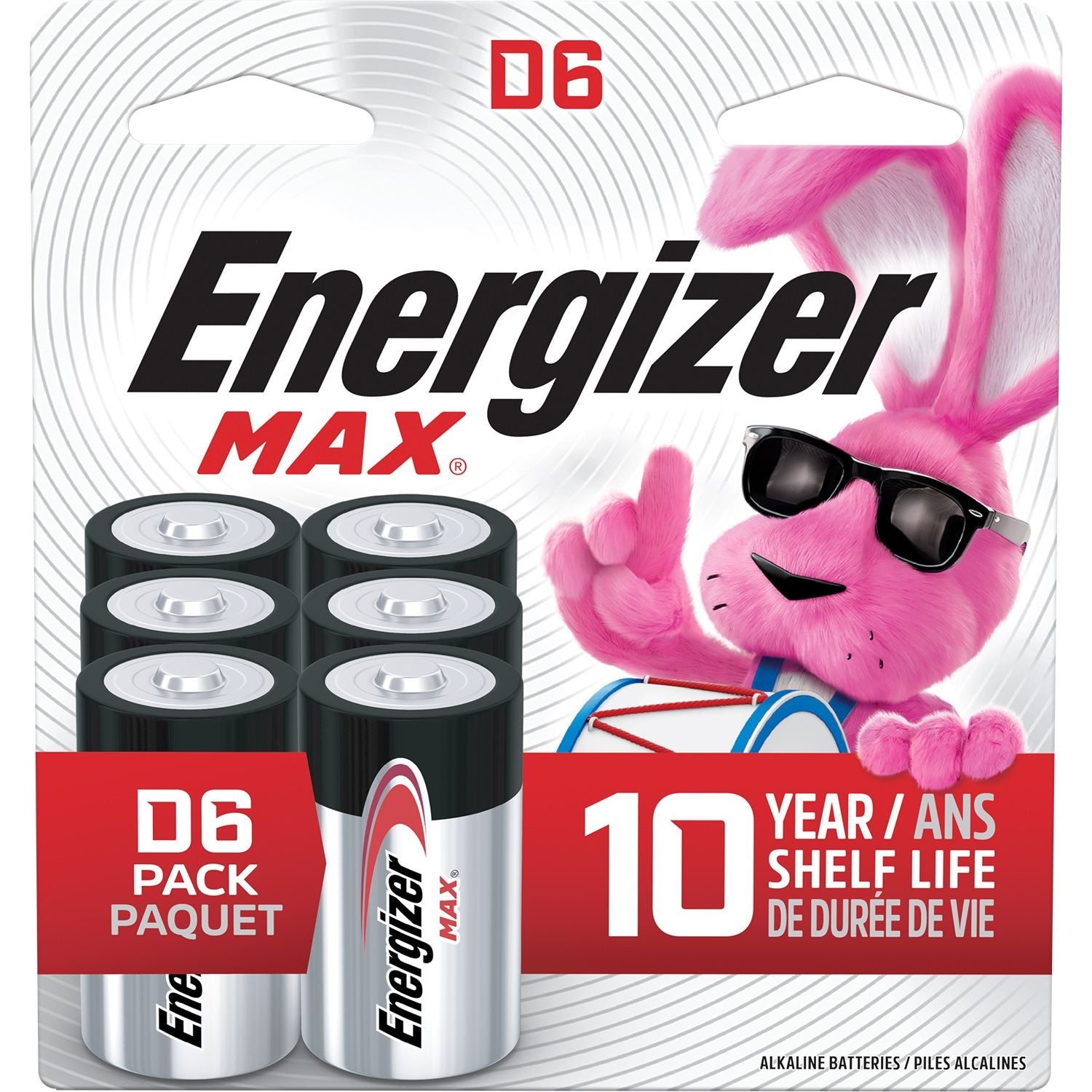 Alkaline D Battery, 6-Pack F5U5 - product image 1