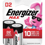 Max 2-pk D Alkaline Batteries, Long Lasting, All Purpose R1V6 - product image 1