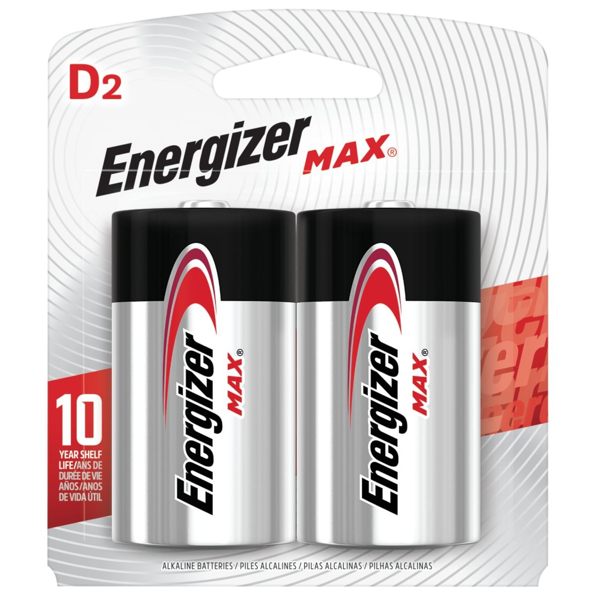 Max 2-pk D Alkaline Batteries, Long Lasting, All Purpose R1V6 - product image 2