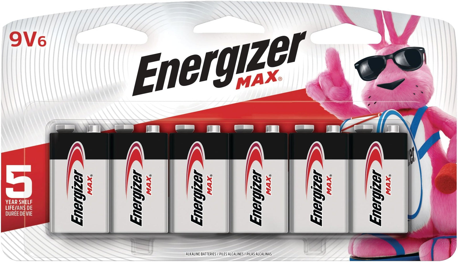 Max 6-pk 9V / 9 Volt Alkaline Batteries, Long Lasting, All Purpose Y4A3 - product image 1