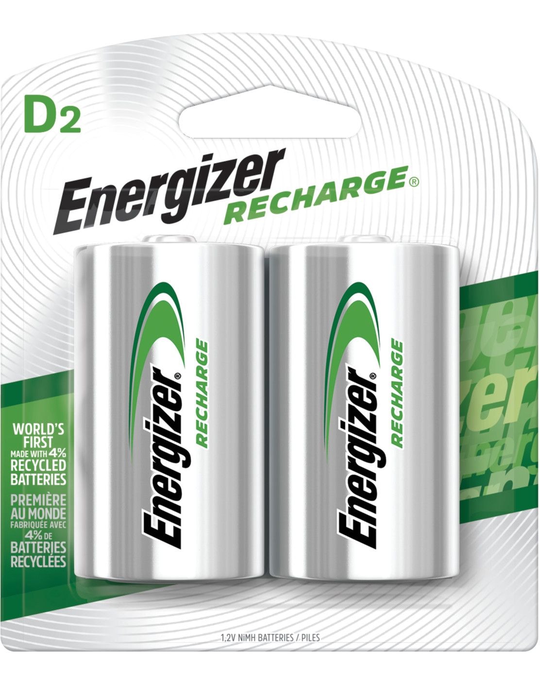 NH50BP-2 2-pk D NiMH Rechargeable Batteries, Pre-Charged, Long Lasting I8F7 - product image 1