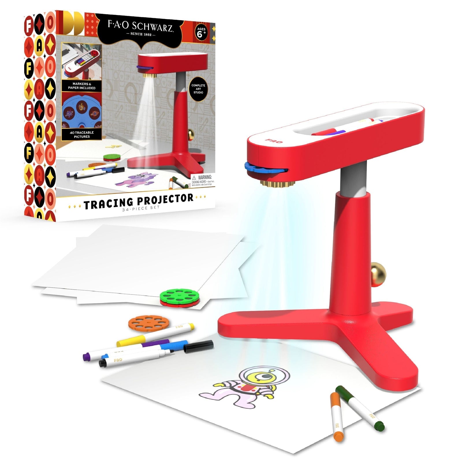 Toy Art Tracing Projector Tripod, Red F4Y0 - product image 1