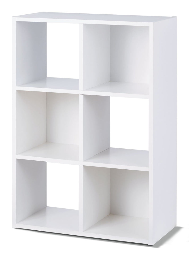 6-Cube Storage Organizer, Bookcase/Bookshelf, White V8U6