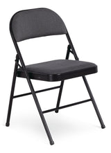 Fabric Folding/Compact Chair, Grey Fabric & Black Frame O5P2 - product image 1