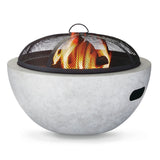 Outdoor Round Steel Wood Burning Firepit with Spark Screen, 24-in X7K9 - product image 2