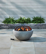 Outdoor Round Steel Wood Burning Firepit with Spark Screen, 24-in X7K9 - product image 3