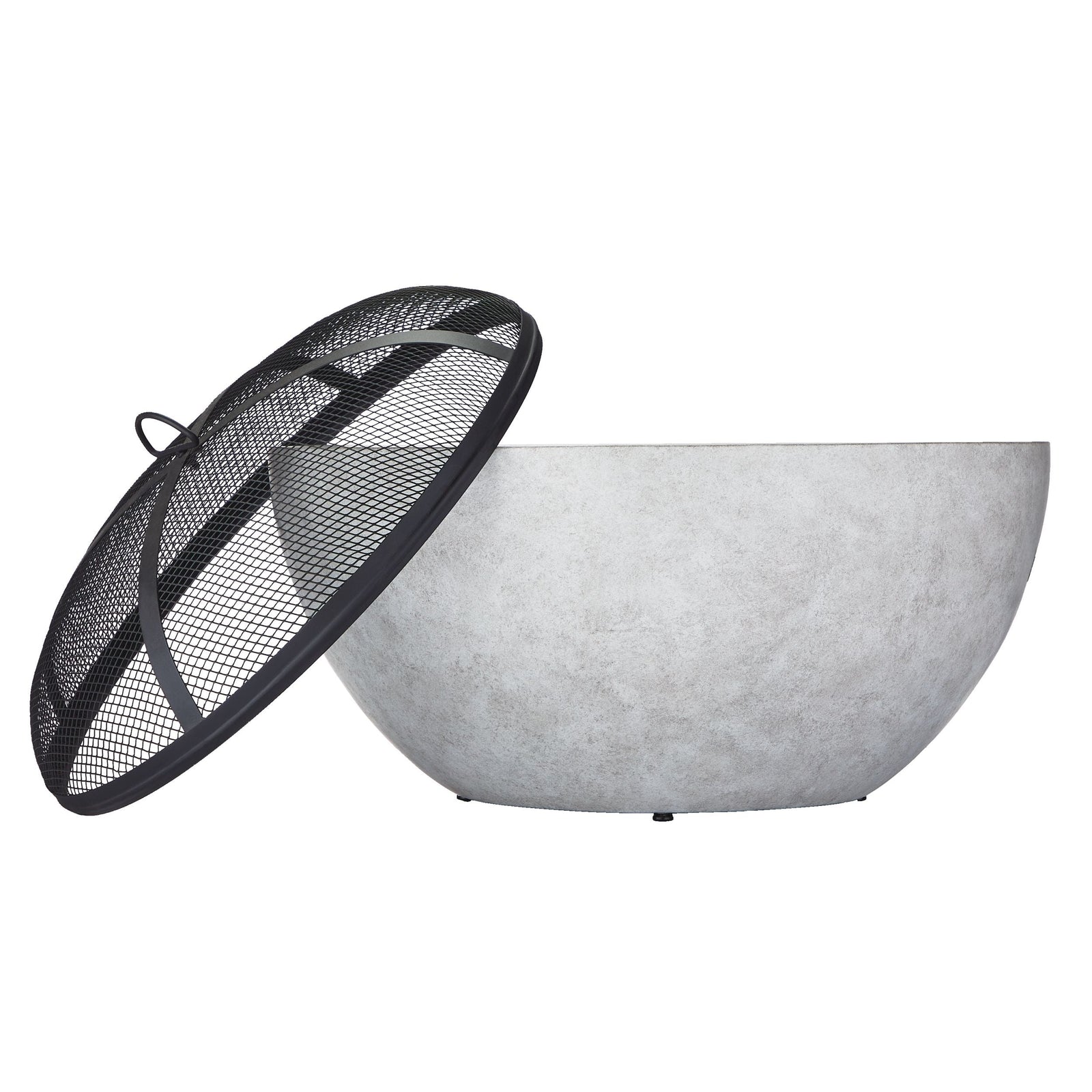 Outdoor Round Steel Wood Burning Firepit with Spark Screen, 24-in X7K9 - product image 4