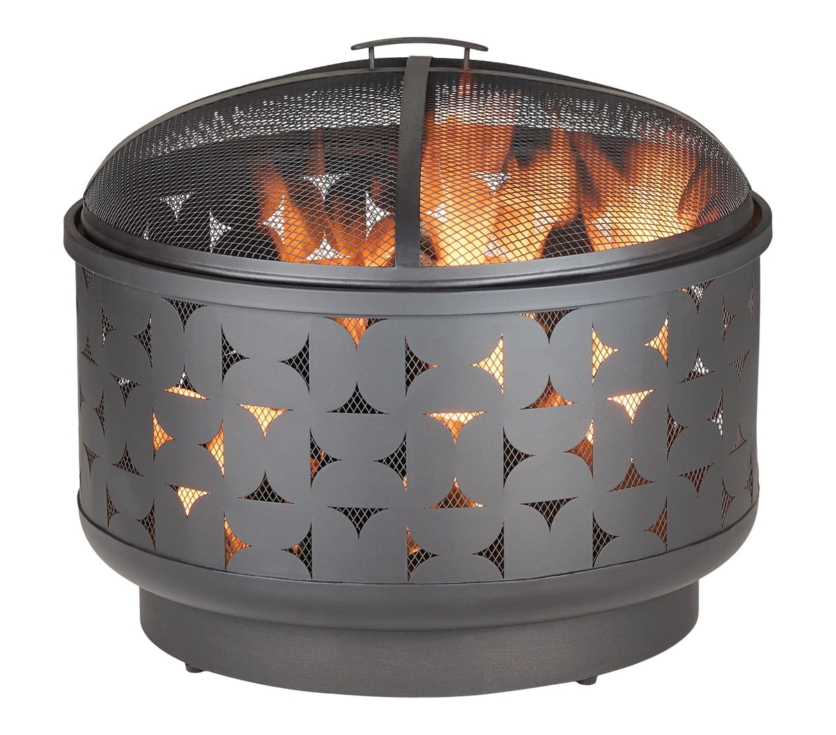 Round Outdoor Wood Burning Fire Pit, Steel, Black, 24-in X1S2 - product image 2
