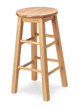 Solid Wood 24" Bar Stool Armless Backless, Natural Finish T3M0 - product image 1