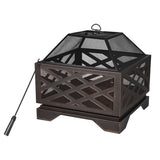 Square Heavy Duty Patio Fire Bowl/Fire Pit Cover, 31 x 31 x 24-in K2S2 - product image 1
