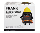 Extra-Large Twist-Tie Contractor Garbage Bags, 40-pk, Black, 135-L D1W1 - product image 1