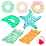 Party Pack Pool Loungers with Inflation Tool, 9-pc C1U5 - product image 1
