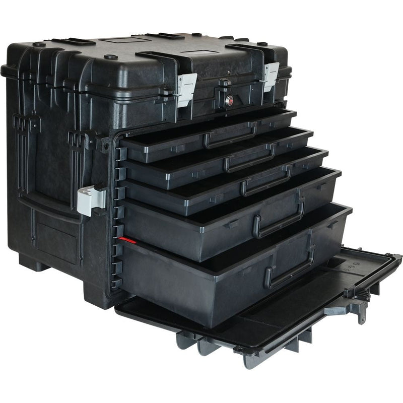 Tools Mobile Tool Chest, 3 Small, 1 Medium & 1 Large Drawer, Black A4G8