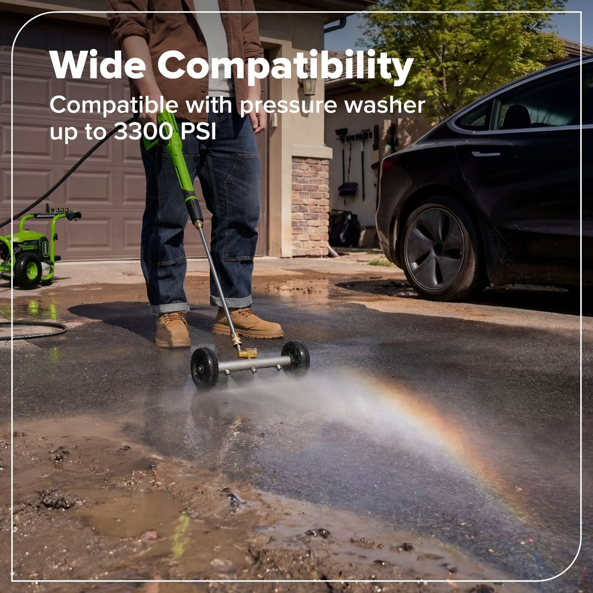 2-in-1 Water Broom & Undercarriage Cleaner, Pressure Washer Attachment Y9R3 - product image 3
