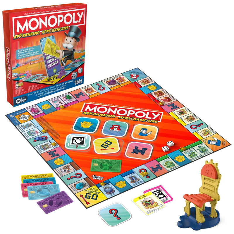 Games Monopoly App Banking Board Game for Ages 8+ F9U4