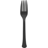 Heavy-Duty Plastic Solid Colour Reusable Forks, Various Colours, 50-pk J9Q0 - product image 1