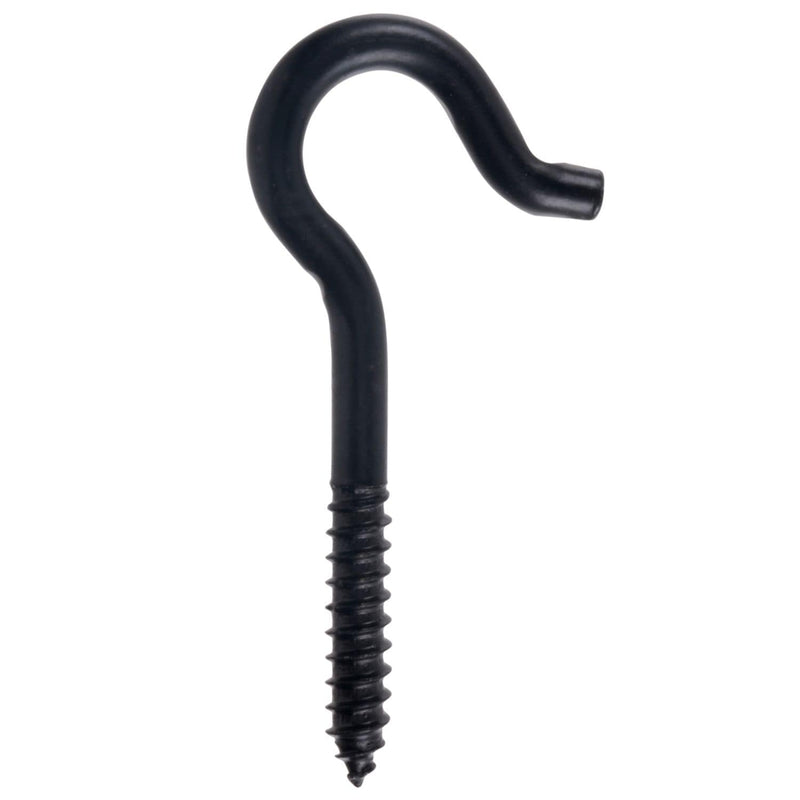 Screw Hook, 3/8 x 4-7/8-in, Black E2K7