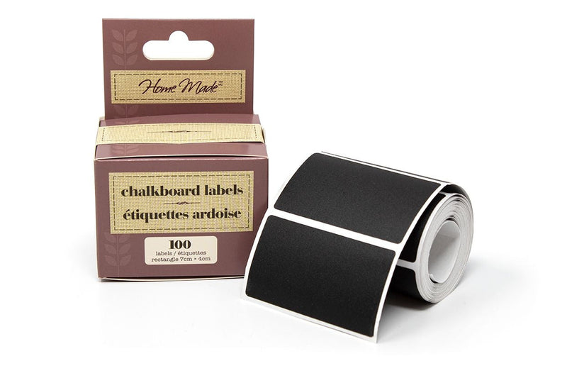 Home Made Chalkboard Sticker Labels for Storage Containers and Mason Jars, 100-pk R7F6