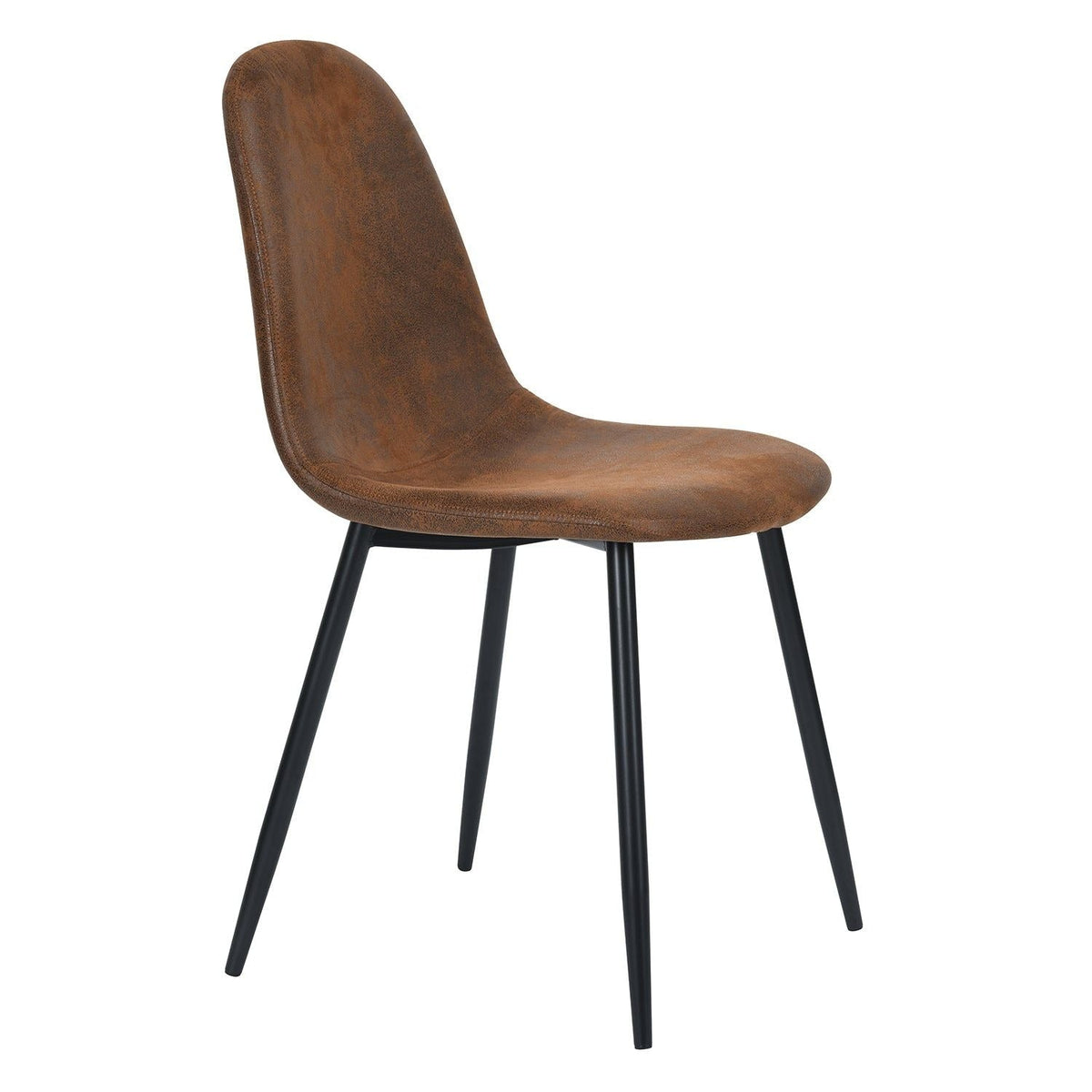 Mid-Century Dining Chairs, Brown Suede, 4-pk A8Y9 - product image 2