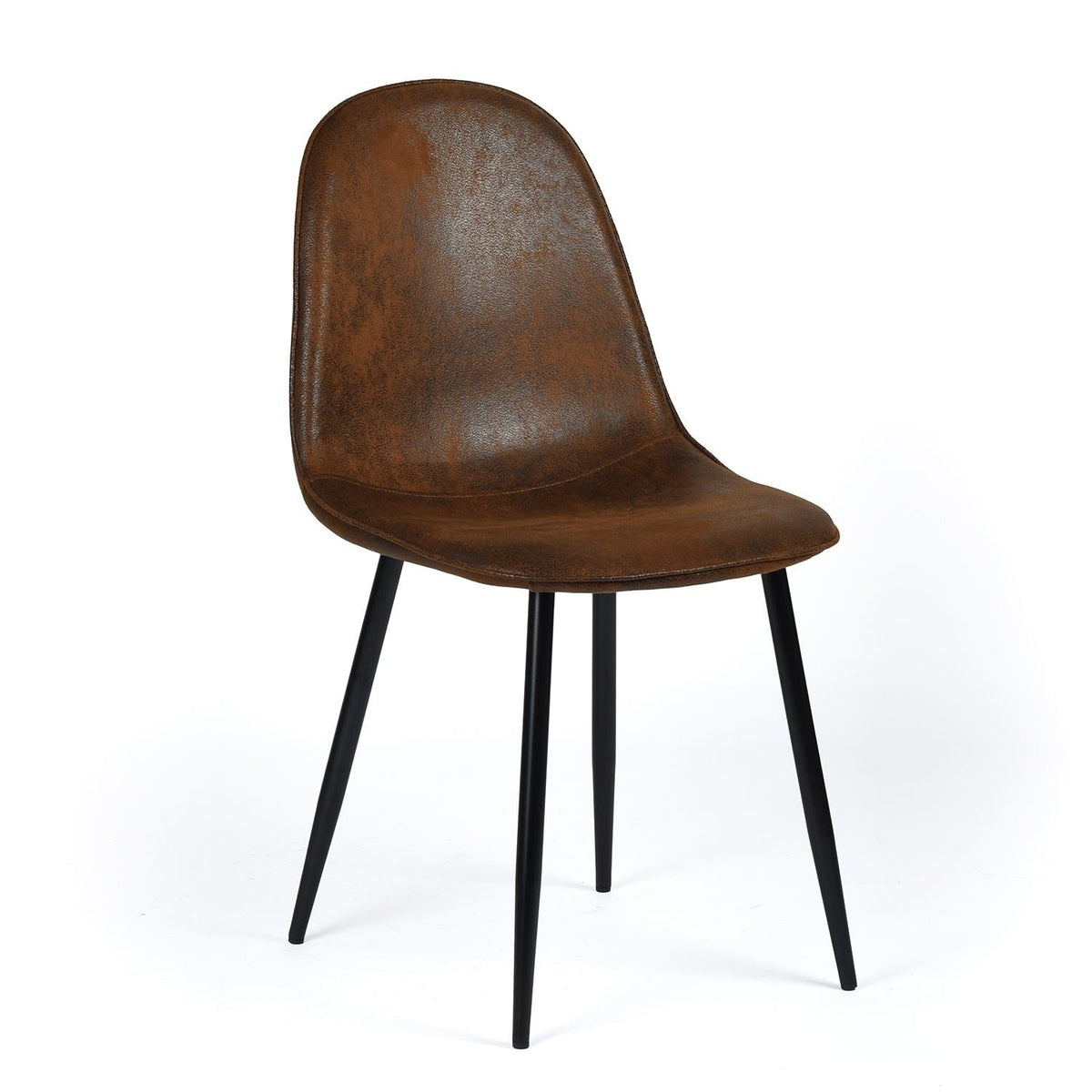 Mid-Century Dining Chairs, Brown Suede, 4-pk A8Y9 - product image 3