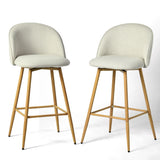Modern Swivel Bar Stools, Beige, 2-pk G4H0 - product image 1