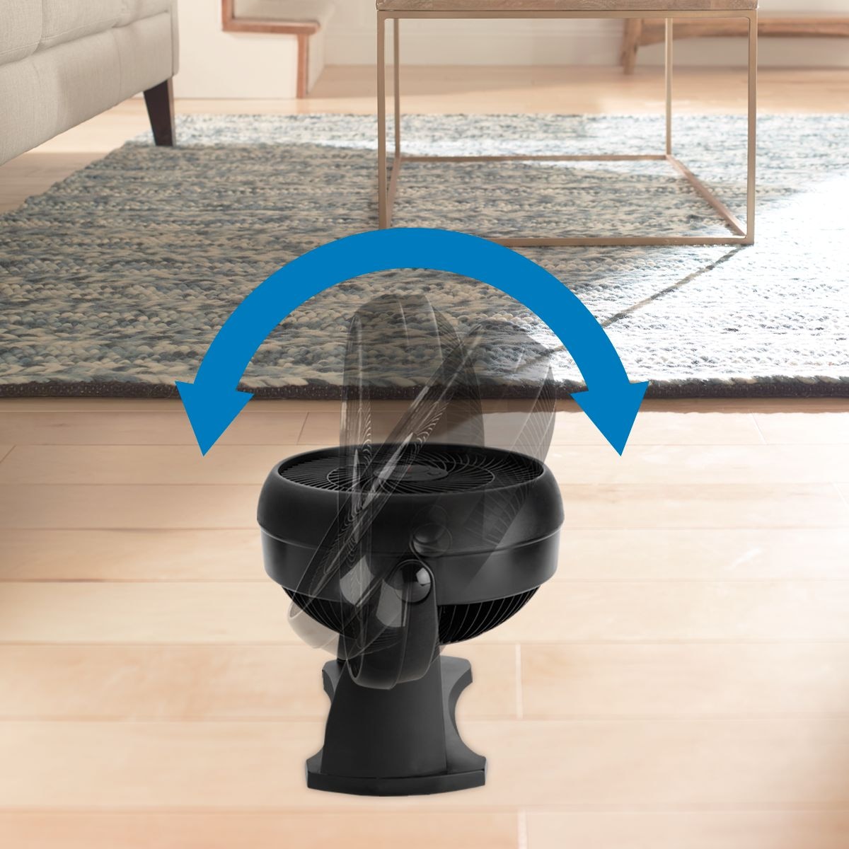 TurboForce Tilt-Head Portable Air Circulator Table/Desk Fan, 3-Speed, Black, 7-in M1T3 - product image 3
