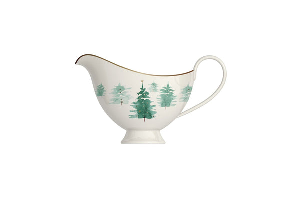& Co 500-mL Mica Gold Porcelain Winter Tree Gravy Boat Z7K3