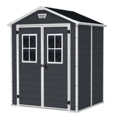 Manor Resin Outdoor Storage Shed with Fixed Window, Grey, 6-ft x 5-ft R3P2 - product image 1