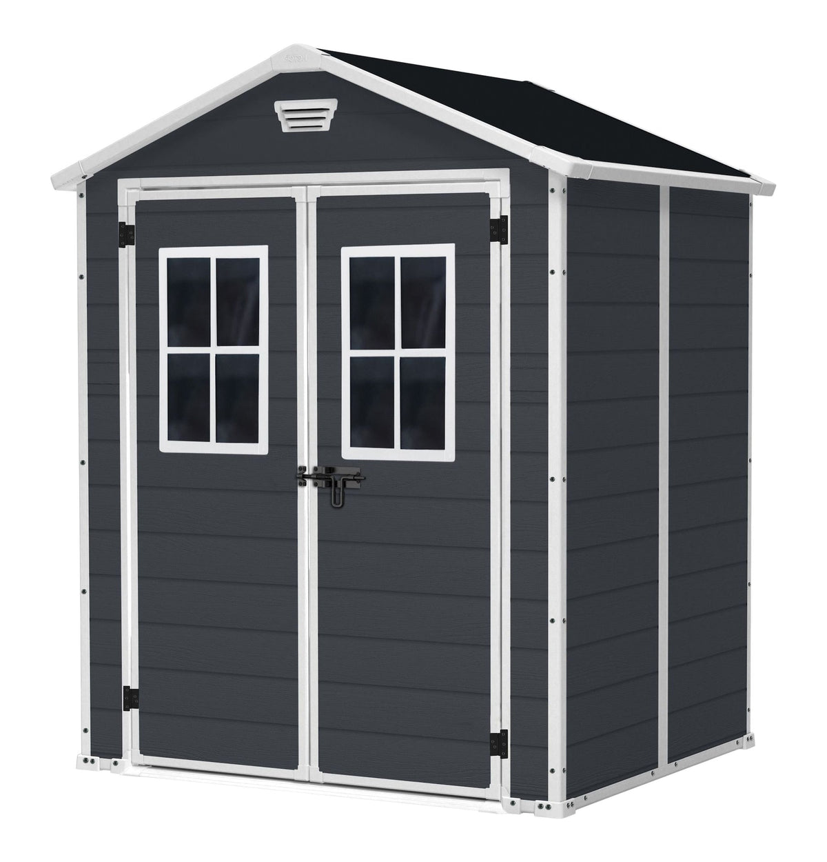 Manor Resin Outdoor Storage Shed with Fixed Window, Grey, 6-ft x 5-ft R3P2 - product image 1