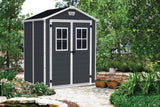 Manor Resin Outdoor Storage Shed with Fixed Window, Grey, 6-ft x 5-ft R3P2 - product image 5